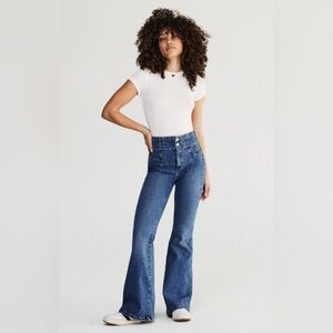 We The Free Jayde Flare Jeans Sunburst Blue Medium Wash Size 27